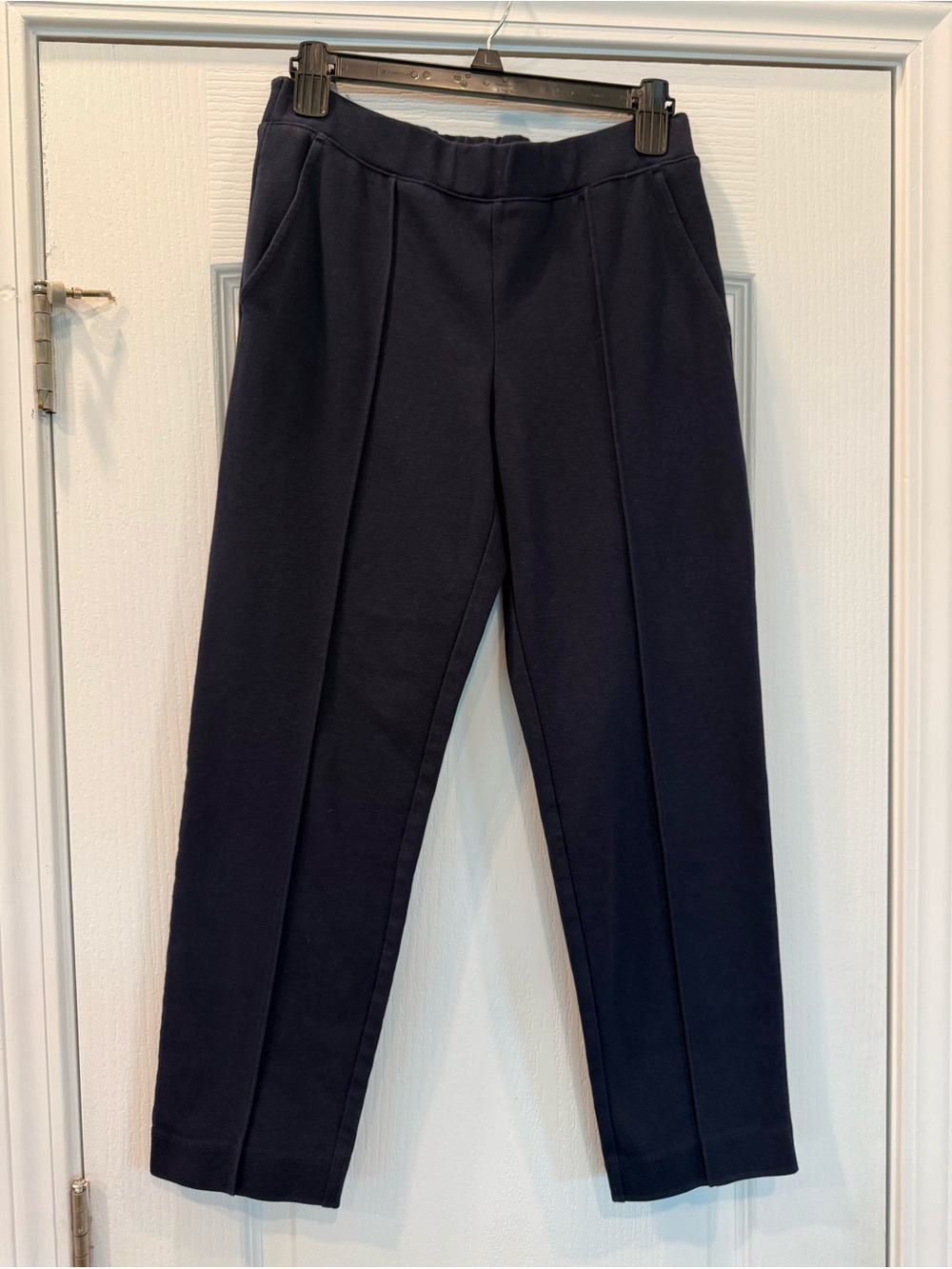 J. Crew Navy Ponte Knit Cropped Pants